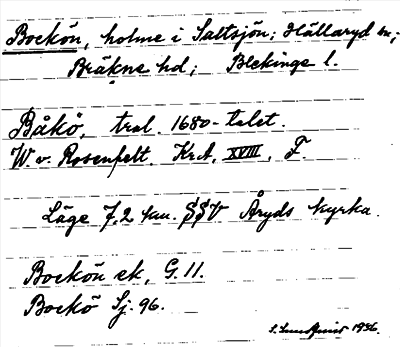 Bild på arkivkortet för arkivposten Bockön