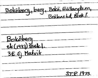 Bild på arkivkortet för arkivposten Boköberg