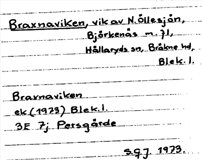 Bild på arkivkortet för arkivposten Braxnaviken
