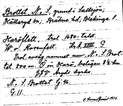 Bild på arkivkortet för arkivposten Brottet, N. o. S.