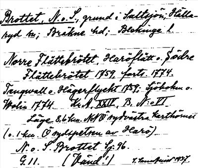 Bild på arkivkortet för arkivposten Brottet, N. o. S.