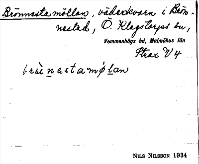 Bild på arkivkortet för arkivposten Brönnestamöllan