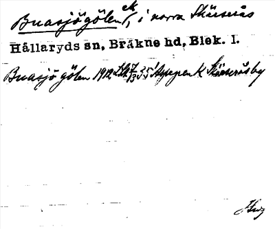 Bild på arkivkortet för arkivposten Buasjögölen