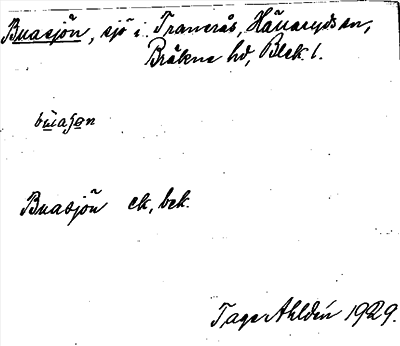 Bild på arkivkortet för arkivposten Buasjön