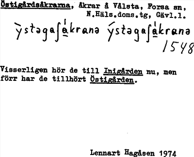 Bild på arkivkortet för arkivposten Östigårdsåkrarna