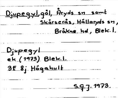 Bild på arkivkortet för arkivposten Djupegyl
