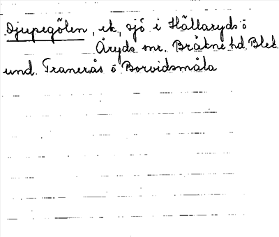 Bild på arkivkortet för arkivposten Djupegölen