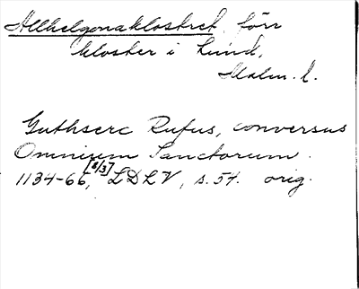 Bild på arkivkortet för arkivposten Allhelgonaklostret