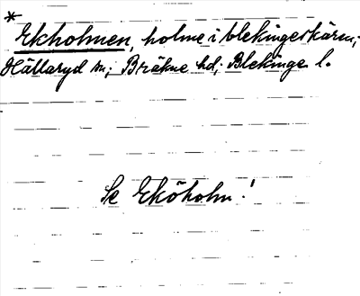 Bild på arkivkortet för arkivposten *Ekholmen