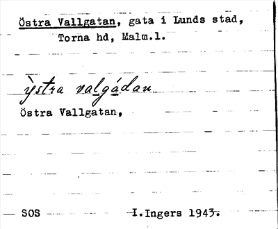 Bild på arkivkortet för arkivposten Östra Vallgatan
