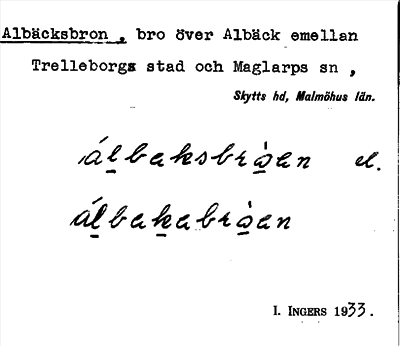 Bild på arkivkortet för arkivposten Albäcksbron