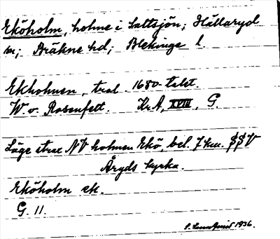 Bild på arkivkortet för arkivposten Eköholm