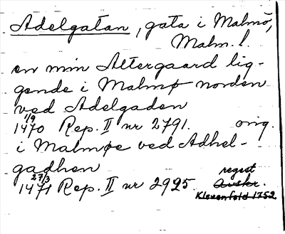 Bild på arkivkortet för arkivposten Adelgatan
