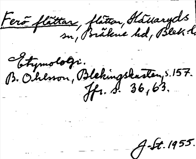 Bild på arkivkortet för arkivposten Ferö flättar