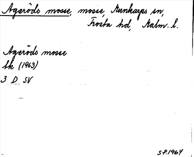 Bild på arkivkortet för arkivposten Ageröds mosse