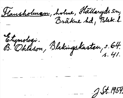 Bild på arkivkortet för arkivposten Flansholmen