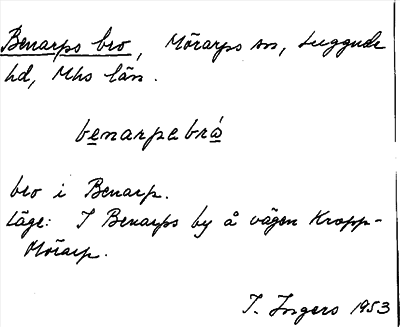 Bild på arkivkortet för arkivposten Benarps bro