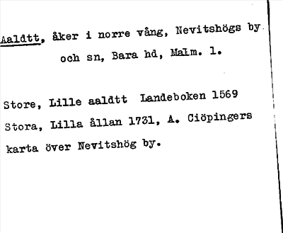 Bild på arkivkortet för arkivposten Aaldtt