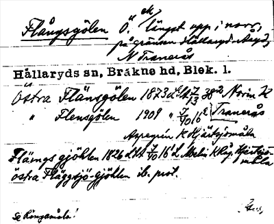 Bild på arkivkortet för arkivposten Flängsgölen, Ö.