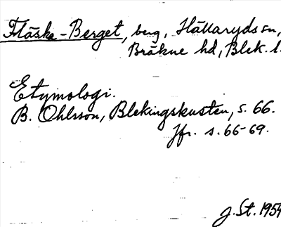 Bild på arkivkortet för arkivposten Fläske-Berget