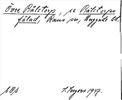 Bild på arkivkortet för arkivposten Övre Pålstorp, se Pålstorp fälad