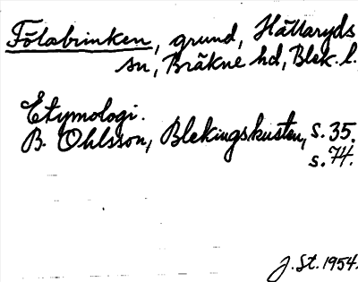 Bild på arkivkortet för arkivposten Fölabrinken