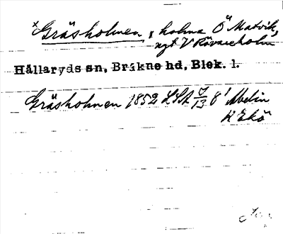 Bild på arkivkortet för arkivposten *Gräsholmen