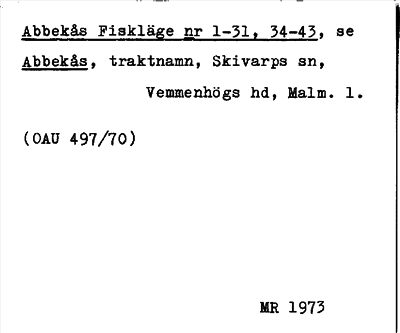 Bild på arkivkortet för arkivposten Abbekås Fiskläge, se Abbekås