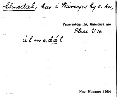 Bild på arkivkortet för arkivposten Almedal