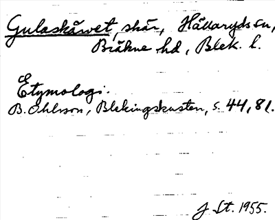 Bild på arkivkortet för arkivposten Gulaskärvet