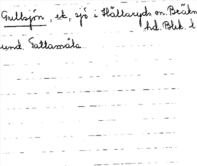 Bild på arkivkortet för arkivposten Gullsjön