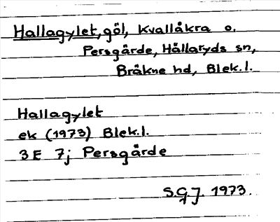 Bild på arkivkortet för arkivposten Hallagylet