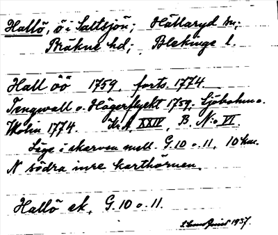 Bild på arkivkortet för arkivposten Hallö
