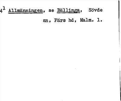 Bild på arkivkortet för arkivposten Allmänningen, se Bällinga