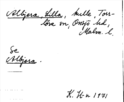 Bild på arkivkortet för arkivposten Albjera, Lilla, se Albjera
