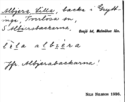 Bild på arkivkortet för arkivposten Albjera, Lilla