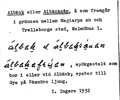 Bild på arkivkortet för arkivposten Albäck eller Albäcksån