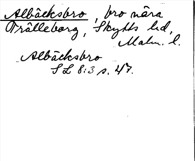 Bild på arkivkortet för arkivposten Albäcksbro