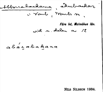 Bild på arkivkortet för arkivposten Abborrabackarna