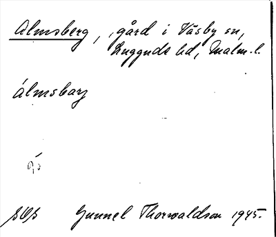 Bild på arkivkortet för arkivposten Almsberg