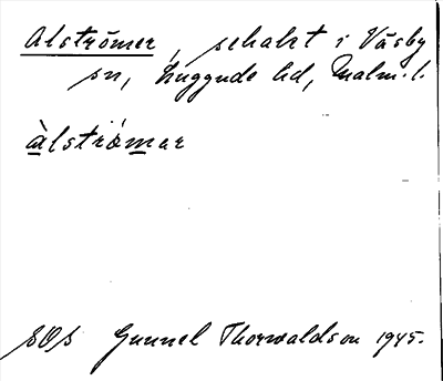 Bild på arkivkortet för arkivposten Alströmer