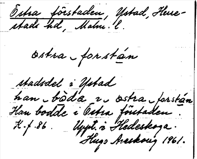 Bild på arkivkortet för arkivposten Östra förstaden