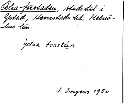Bild på arkivkortet för arkivposten Östra förstaden