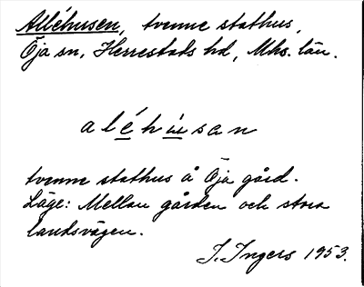 Bild på arkivkortet för arkivposten Alléhusen
