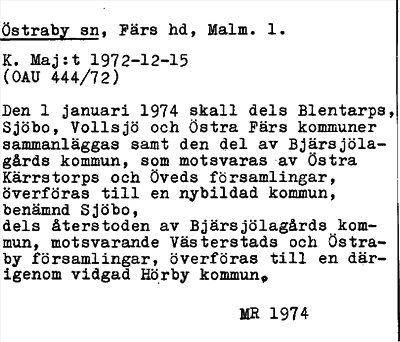Bild på arkivkortet för arkivposten Östraby sn
