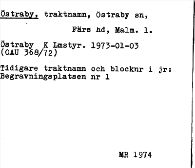 Bild på arkivkortet för arkivposten Östraby