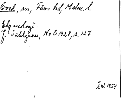 Bild på arkivkortet för arkivposten Öved