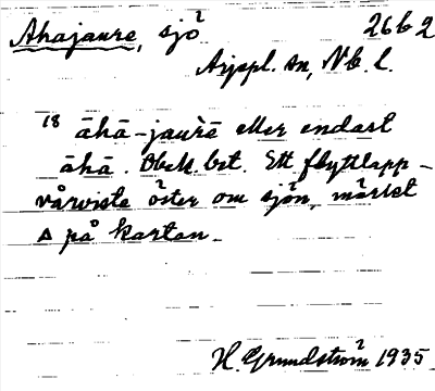 Bild på arkivkortet för arkivposten Ahajaure