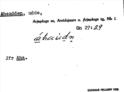 Bild på arkivkortet för arkivposten Ahaudden