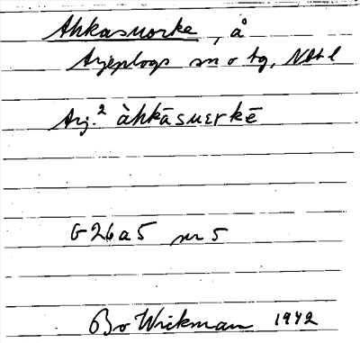 Bild på arkivkortet för arkivposten Ahkasuorke